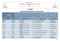 repartition des agents de poste de vote election