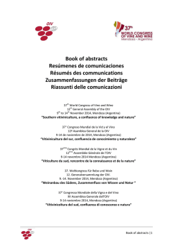 Book of abstracts Resúmenes de comunicaciones Résumés