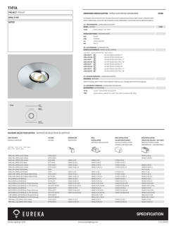 SPECIFICATION - Eureka Lighting