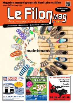 Magazine mensuel gratuit du Nord Loire et Sillon