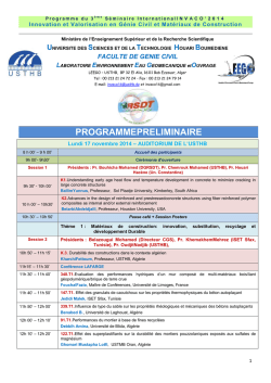Télécharger le programme - Université des Sciences et de la