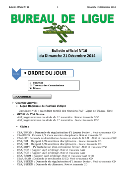 15 - Ligue de Football de la Wilaya de Tizi