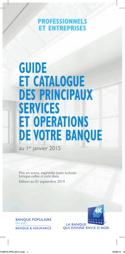 GuIdE ET caTaLOGuE dES PRINcIPaux SERvIcES ET