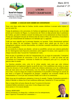 ECHO 21 - Dioc&egrave;se de Bourges