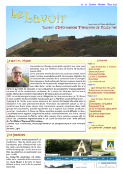 Bulletin d`Informations Trimestriel de Roscanvel