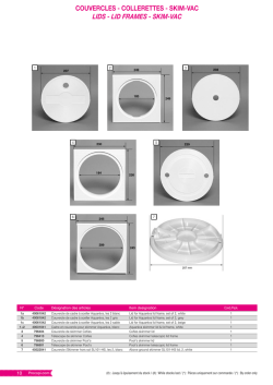 couvercles - collerettes - skim-vac lids - lid frames - skim-vac