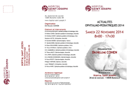22 Novembre 2014 - H&ocirc;pital Saint Joseph