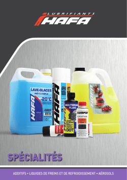 SP&Eacute;CIALIT&Eacute;S - HAFA Lubrifiants