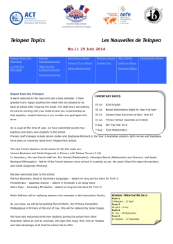 Telopea Topics No 11 - Telopea Park School
