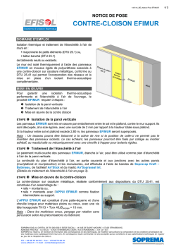 Notice de pose EFIMUR