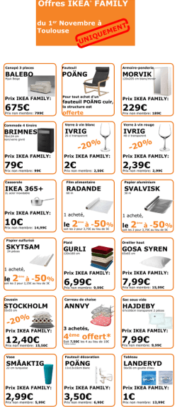 Prix IKEA FAMILY