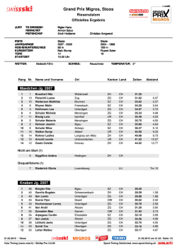 Grand Prix Migros, Stoos - Swiss-Ski