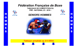 Tab PN3 SH 2016 - F&eacute;d&eacute;ration Fran&ccedil;aise de Boxe
