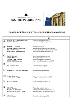 @ A B C D G M P R S - Université Paris 1 Panthéon