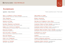 Antipasti - Rinaldi al Quirinale