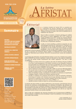 Num&eacute;ro 70 - Afristat