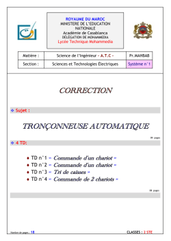 CORRECTION TRONÇONNEUSE AUTOMATIQUE