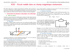 ICE3 - Circuit mobile dans un champ magnétique stationnaire