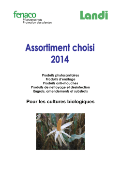 Assortiment choisi Bio 2014 (pdf / 1642 KB)