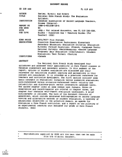 Page 1 DOCUMENT RESUME ED 338 028 FL 019 600 AUTHOR