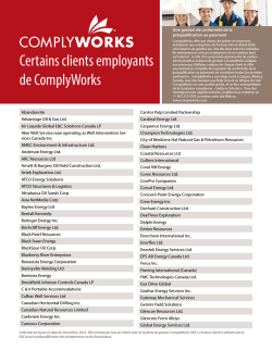 Certains clients employants de ComplyWorks