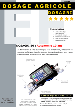 DOSAGE DOSAGE AGRICOLE AGRICOLE