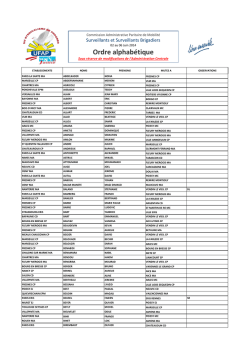 Ordre alphab&eacute;tique