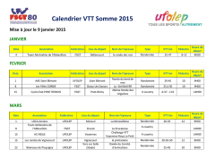 Calendrier VTT Somme 2015