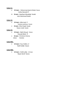 Liste L1: Liste L2: Liste L3: Liste M1: Liste M2: