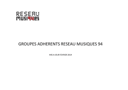 GROUPES ADHERENTS RESEAU MUSIQUES 94