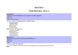 08/19/2014 wocmes 2014 - WOCMES 2014 :: World Congress for