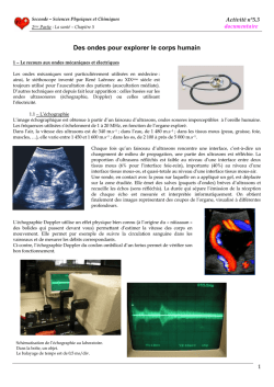 Des ondes pour explorer le corps humain