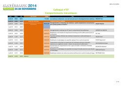 Colloque n&deg;07 Comportements m&eacute;caniques