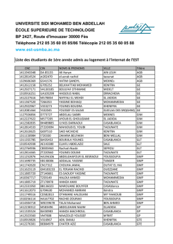 Liste... - EST de Fès