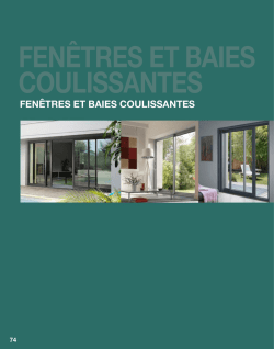 FEN&Ecirc;TRES ET BAIES COULISSANTES