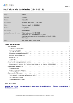 Paul Vidal de La Blache (1845-1918)