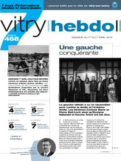 Une gauche conqu&eacute;rante 468 - Mairie de Vitry-sur