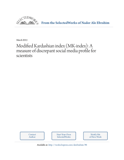 Modified Kardashian index (MK-index): A measure of discrepant social media profile for scientists