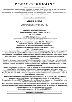 14-01-2016 - Ventes Domaniales