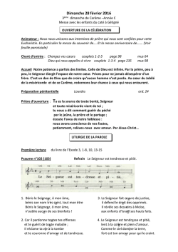 Messe du dimanche 28 février-3ème Dim Carême