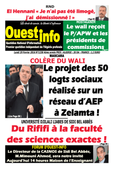 Lundi 29 Février 2016 - Ouest-Info