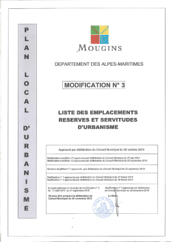 + Liste des emplacements r&eacute;serv&eacute;s