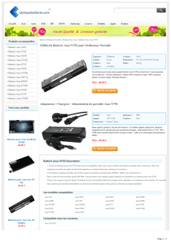 Batterie pour Asus N75S