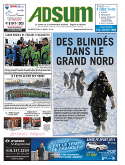 16 avril 2014 - Journal Adsum