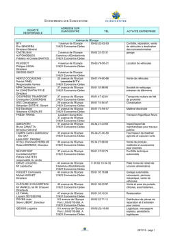 T&eacute;l&eacute;chargez la liste tri&eacute;e par avenue