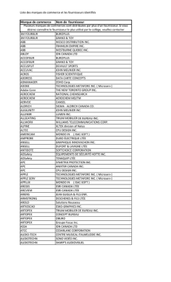 Marque de commerce Nom de fournisseur