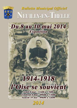 Bulletin municipal de 2014 - Neuilly en Thelle