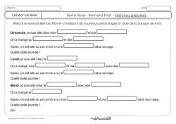 Cr&eacute;ation de texte Texte libre - Bernard Friot