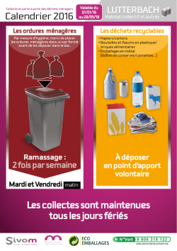 T&eacute;l&eacute;charger le calendrier de collecte 2016 Lutterbach