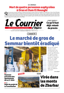Le march&eacute; de gros de Semmar bient&ocirc;t &eacute;radiqu&eacute;